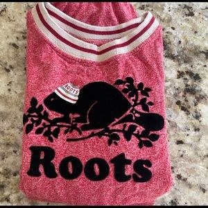 NWOT Roots Kids LG 9-10 YRS Heather Red